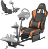 A racing wheel stand with a seat, steering wheel, and pedals. Podgląd zdjęcia produktu