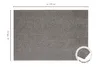 A rectangular gray rug is shown on a white background, with dimensions indicated by lines and text. Anteprima dell’immagine prodotto