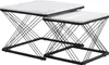 Sweiko Ensemble élégant de 2 tables basses, tables carrées Voir les images du produit 19