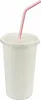 100x Pappbecher Getränkebecher weiß 500 600ml inkl. Deckel Produktbild-Vorschau 1