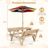 Set da giardino per bambini COSTWAY con ombrellone, tavolo Anteprima dell’immagine prodotto 2