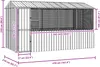 vidaXL Klietka pre vtáky antracitová 410 x 210 x 230 cm Náhľad obrázku produktu 5
