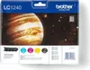 The image shows the packaging of Brother LC1240 ink cartridges, featuring an image of Jupiter and space. Anteprima dell’immagine prodotto