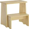 Stufenhocker Klapphocker Tritthocker klappbar Kiefer natur Produktbild-Vorschau 1