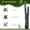 Outsunny Cactus artificiel grand réalisme plante Voir les images du produit 6