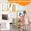 COSTWAY Kindertisch, Kindersitzgruppe mit Whiteboard, Produktbild-Vorschau 4