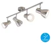 Deckenleuchte Spotleuchte Retro schwenkbar E14 25 W silber Produktbild-Vorschau 2