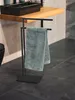 WENKO Handtuchständer Mod. Recco Schwarz, aus lackiertem Produktbild-Vorschau 5