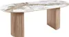 Minamata eetkamertafel 100x210cm, keramisch tafelblad wit, Productafbeelding-voorbeeld 1