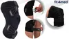 A collage showing a knee brace from different angles and with close-ups of its adjustment features. Produktbild-Vorschau
