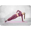 A woman is performing a side plank exercise on a yoga mat. Anteprima dell’immagine prodotto