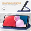 Samsung Galaxy A13 4G Handyhülle Blau Leder Tasche mit Produktbild-Vorschau 5