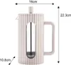 Glas Tee-/Kaffeezubereiter French Press 1000 ml beige Produktbild-Vorschau 4