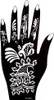 Henna Tattoo Schablone für die Linke Hand Produktbild-Vorschau 1