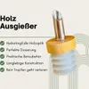 Flaschenausgießer Holz & Edelstahl mit Gummidichtung, 5er Produktbild-Vorschau 3