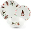 Excelsa Set de vaisselle 18 pièces Tartan Gnome Porcelaine Voir les images du produit 1