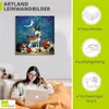 ARTland Leinwandbild Das müde Reh Größe: 100x100 cm Produktbild-Vorschau 3