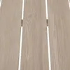 A close-up view of a wooden table surface with white gaps between the planks. Produktbild-Vorschau
