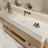 Wandhängendes Waschbecken-Set - Sinterstein - Travertine Produktbild-Vorschau 3