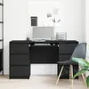 vidaXL Scrivania con contenitore, nero effetto rovere, 140 Anteprima dell’immagine prodotto 3