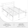 Metallbett 140 x 200 cm Bettrahmen mit Hohem Kopfteil Produktbild-Vorschau 2