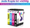 A set of four ink cartridges for a printer, arranged diagonally. Produktbild-Vorschau