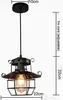 A black industrial-style pendant light fixture with a cage around the bulb, shown against a white background with dimensions indicated. Produktbild-Vorschau