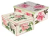 Scatola baule guardaroba lavabile con decoro fiori per Anteprima dell’immagine prodotto 1