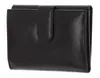 A black leather wallet is shown against a white background. Produktbild-Vorschau