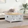 vidaXL Úložná bedna, bílá, 90 x 78 x 45 cm, masivní borové Náhled obrázku produktu 3