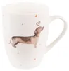 Clayre & Eef Kubek 300 ml Beżowo-brązowy Porcelanowy Jamnik Podgląd zdjęcia produktu 1