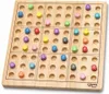 A wooden Sudoku board game with colorful numbered pegs. Produktbild-Vorschau