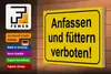 Holzschild Hinweis 30x20cm Anfassen und füttern verboten Produktbild-Vorschau 3