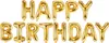 Fóliový nápis balónky narozeniny - HAPPY BIRTHDAY - zlatý - Náhled obrázku produktu 1
