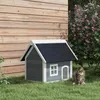 PawHut kattenhuis, buitenkattenhol van hout, met bitumen Productafbeelding-voorbeeld 2