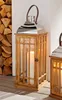 Lanterne Wood grande lampe sur pied lampe à vent décoration Voir les images du produit 2