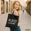 Huuraa Jutebeutel Allgäu verliebt 10 Liter Black Baumwolle Produktbild-Vorschau 2