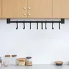 Intirilife Edelstahl Hängeleiste mit 8 Haken in Schwarz - Produktbild-Vorschau 5