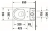 Duravit No.1 WC au sol, rimless, pour combinaison, Anteprima dell’immagine prodotto 4