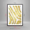 Gerahmtes Poster - Schwarzer Rahmen - Abstraktion Gold Weiß Produktbild-Vorschau 5