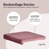 Sitzkissen / Klemmkissen Samt SORRISO mit 1 Leiste weich Produktbild-Vorschau 3