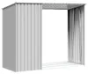 vidaXL Garten Brennholzlager Grau 245x98x159 cm Verzinkter Produktbild-Vorschau 2