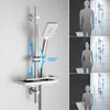 JOHO set doccia in acciaio inox con piatto doccia, set asta Anteprima dell’immagine prodotto 2