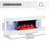 Elektrický krb BALDERIA Lumina – nástenný krb – biely Náhľad obrázku produktu 6