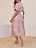 Damenkleid, extra lang, plissiert, mehrlagig fließendes Produktbild-Vorschau 4