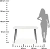 HALMAR Tisch weiß schwarz MDF-Platte Stahl Glas 70cm x Produktbild-Vorschau 13