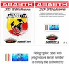 Abarth 3D Aufkleber Offizielle Schild, Größe 80 mm Produktbild-Vorschau 4