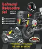 Zestaw naklejek odblaskowych na torby motocyklowe żółte Podgląd zdjęcia produktu 3