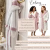 CalmyLIFE Bademantel Damen flauschig Morgenmantel - mit Produktbild-Vorschau 3
