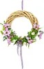 Couronne d'été en osier avec des fleurs violettes Ø25 cm Voir les images du produit 3